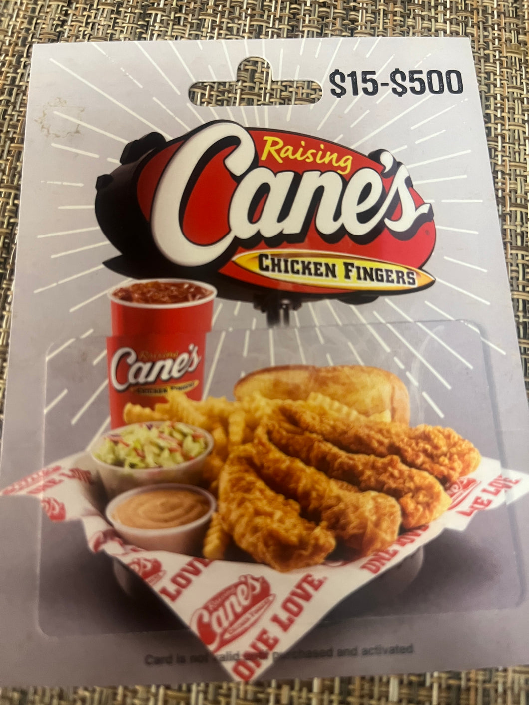 $75 Raising Cane’s GC S/N 51530