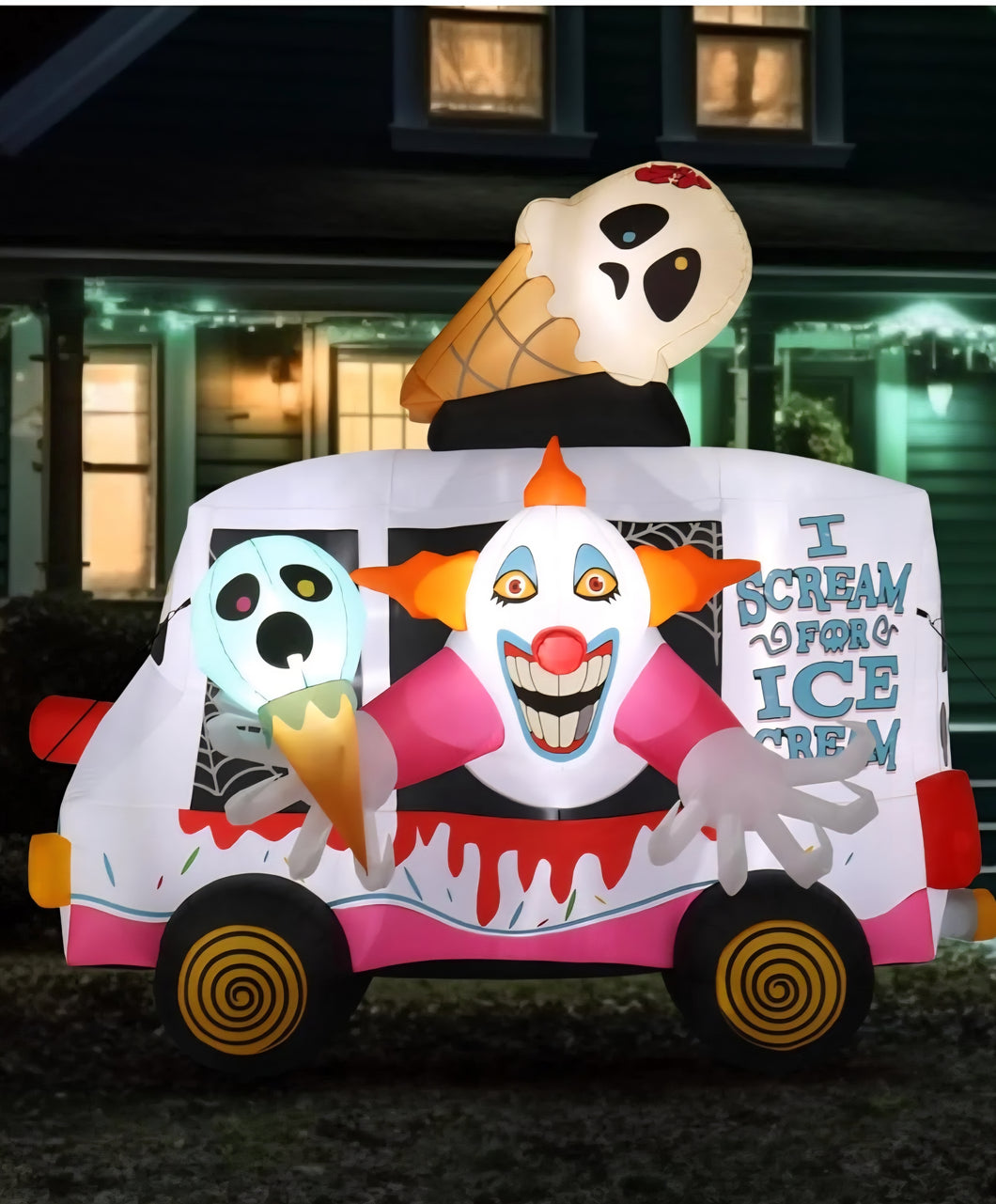 10ft Long Clown Icecream Car Inflatable SN 34534